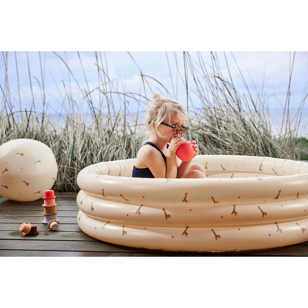 OYOY Æble kop m låg og sugerør, Rød