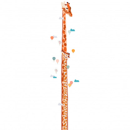 Mimi Lou wallsticker, højdemåler - Safari m. dansk tekst