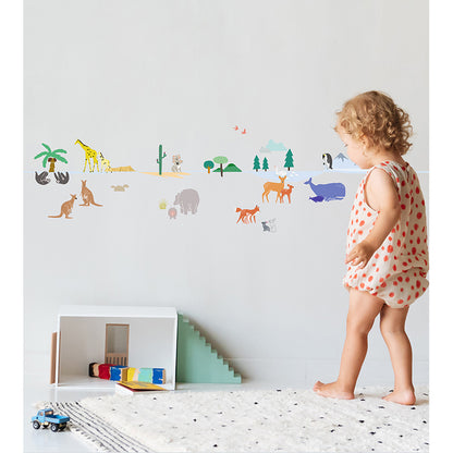 Mimi Lou wallsticker frise, Around the world