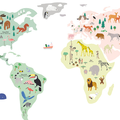 Mimi lou wallsticker, Giant world map
