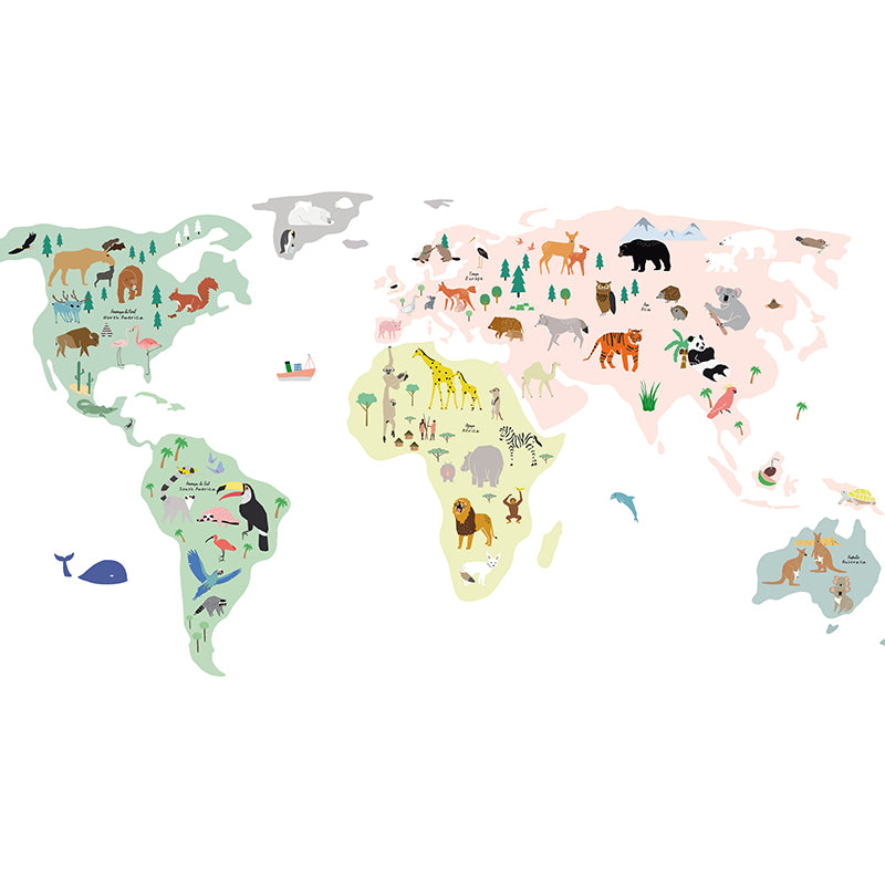 Mimi lou wallsticker, Giant world map