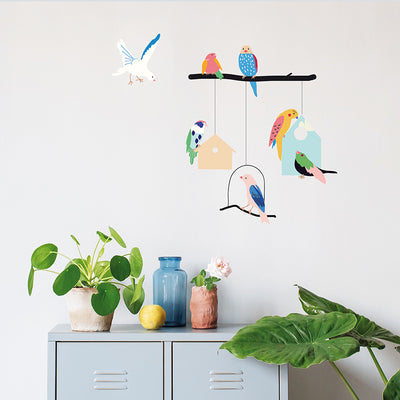 Mimi lou wallsticker, Birds and houses