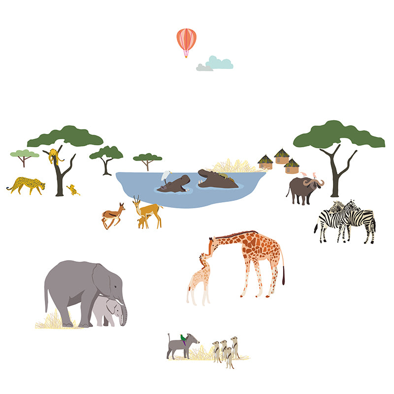 Mimi lou wallsticker, Safari