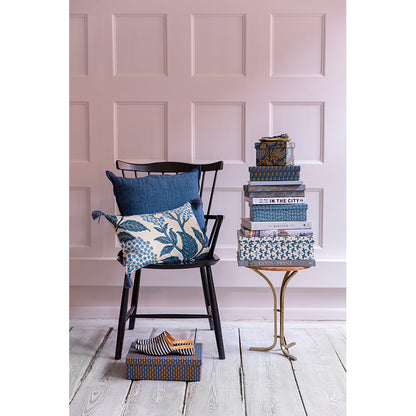 Bungalow pudebetræk i velour, 50 x 50 cm - China blue