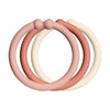 Bibs Loops, 12 stk. multi rings - Blush/Woodchuck/Ivory