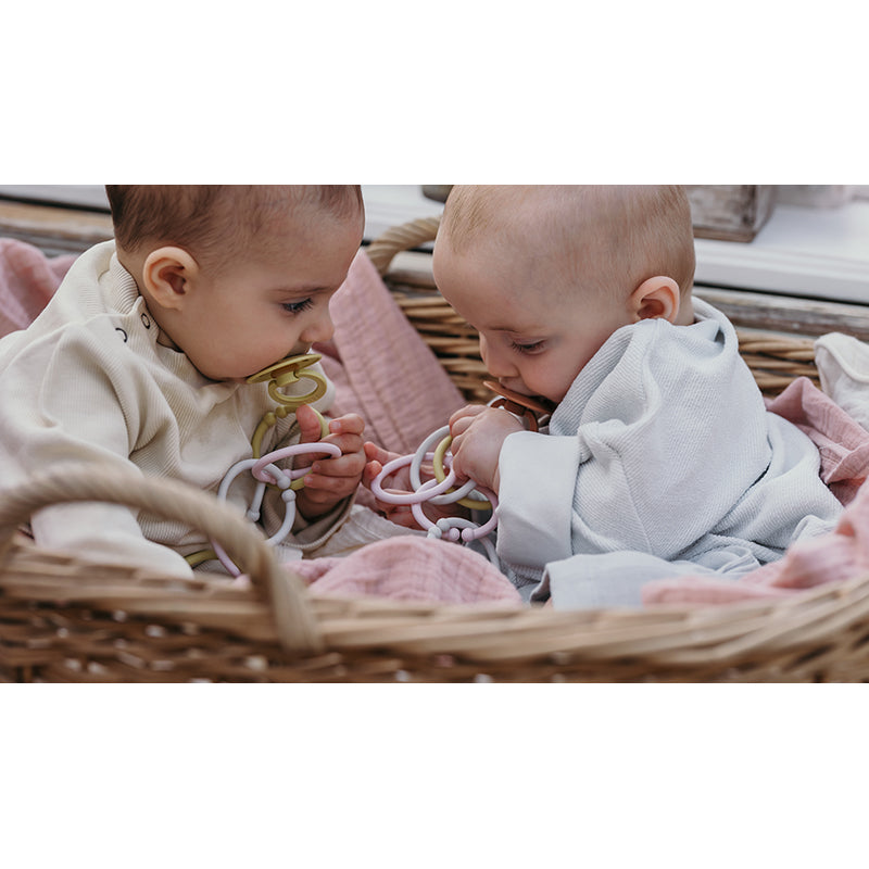 Bibs Loops, 12 stk. multi rings - Blush/Woodchuck/Ivory