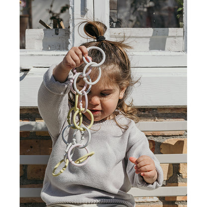 Bibs Loops, 12 stk. multi rings - Blush/Woodchuck/Ivory