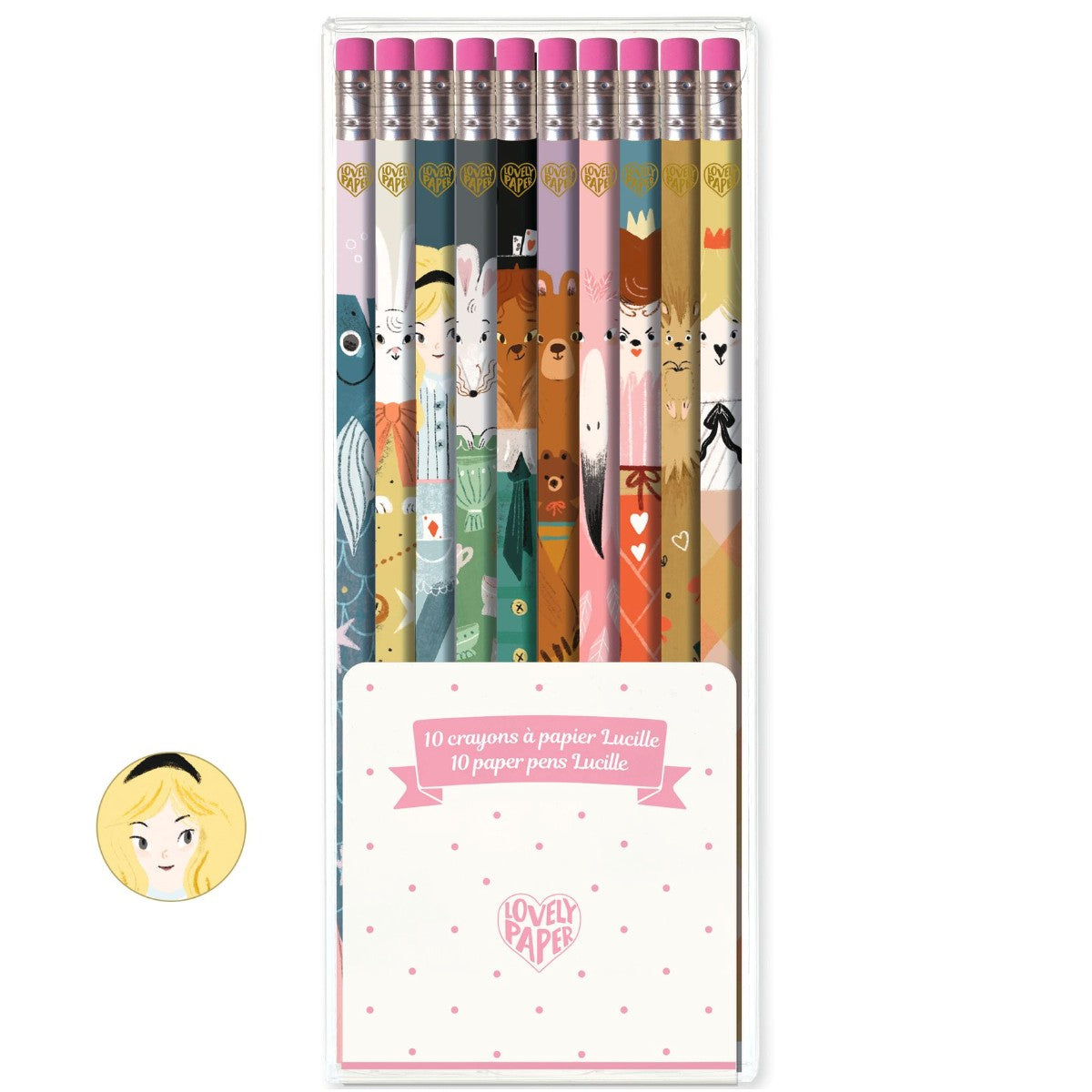 Djeco Lovely paper, blyanter, 10 stk - Lucille