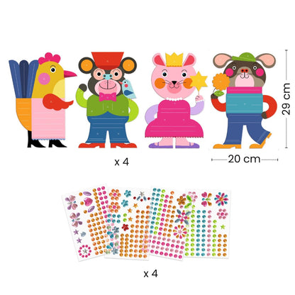 Djeco klistermærker, Dyr der glimter