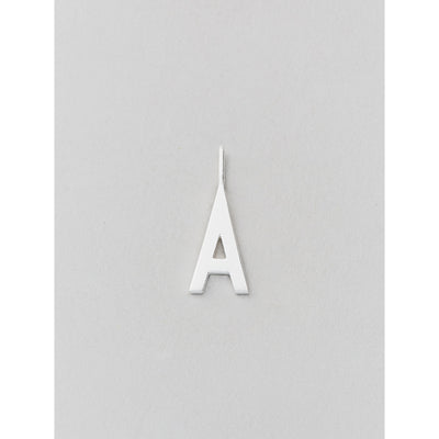 Design Letters smykkevedhæng, 16mm mat sølv bogstav - A-Z