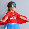Den Goda Fen udklædning, Super Wondergirl m. kappe - str. 4-6 år