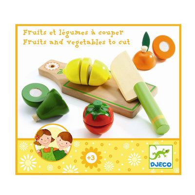 Djeco legemad i træ, frugt og grøntsager til at skære
