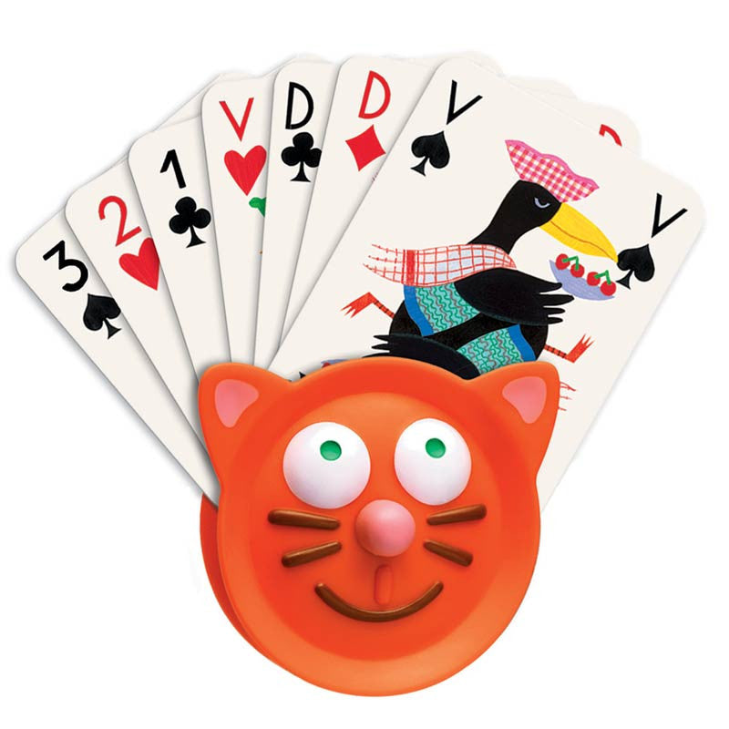 Forvirret kat Transplant Djeco kortholder til spillekort - ekstra hjælp til små hænder. - Lirum  Larum Leg