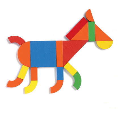 Djeco kuffert med geometriske figurer og magneter