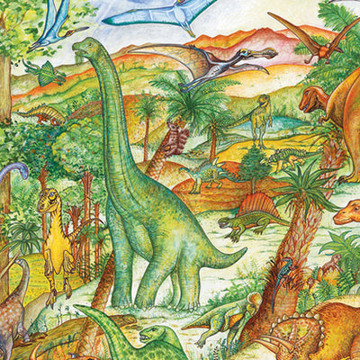 Djeco puslespil, dinosaur - 100 brikker + bog