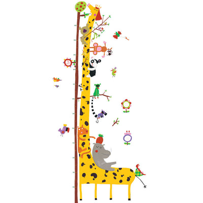 Djeco wallstickers, højdemåler med giraf