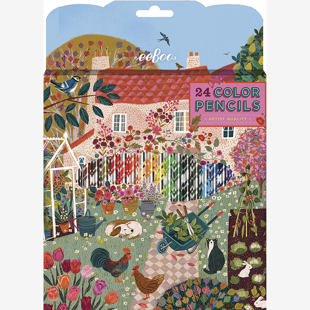 Eeboo farveblyanter, 24 stk. English Cottage