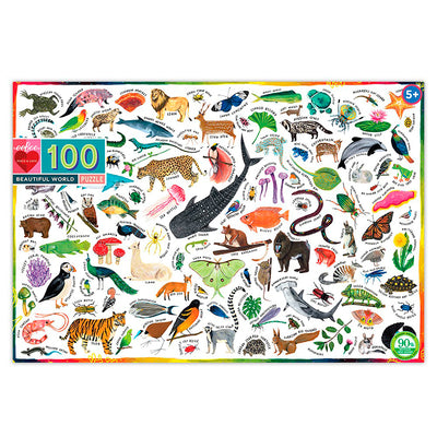 Eeboo puslespil, Dyr i verden - 100 brikker