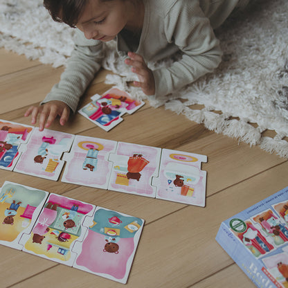 Eeboo Jumbo puslespil, Sengetid -  10 brikker