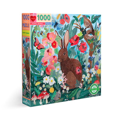 Eeboo puslespil, Poppy Bunny  - 1000 brikker