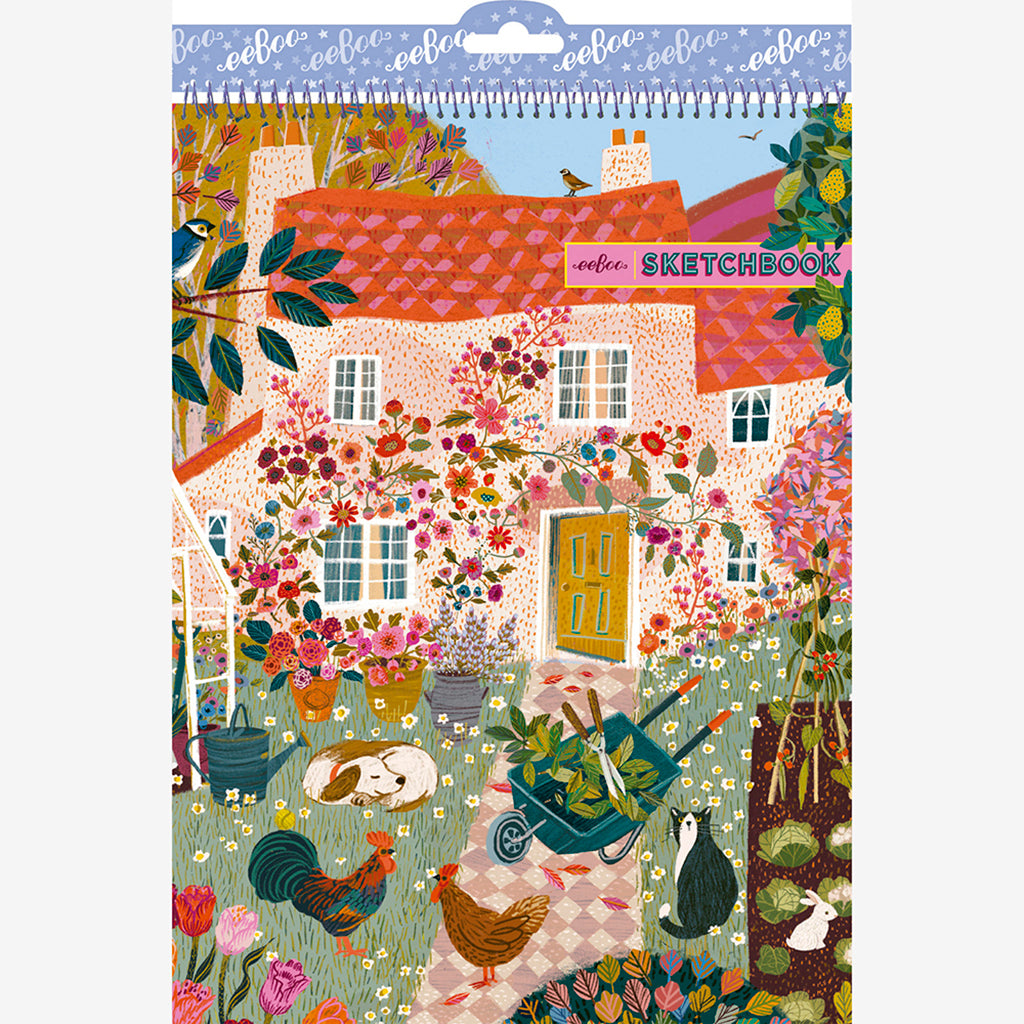 Eeboo skitseblok i A4 format - English cottage