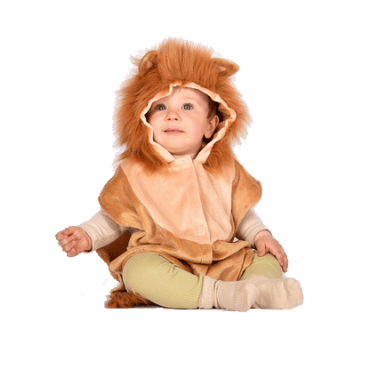 Den goda Fen dyrekostume, Løve kappe - str. 1-4 år