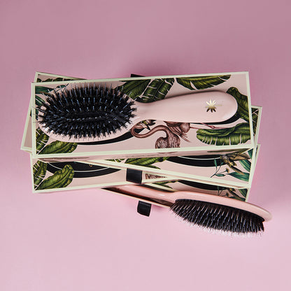 Fan Palm hårbørste, Blush - Medium blush pink glitter