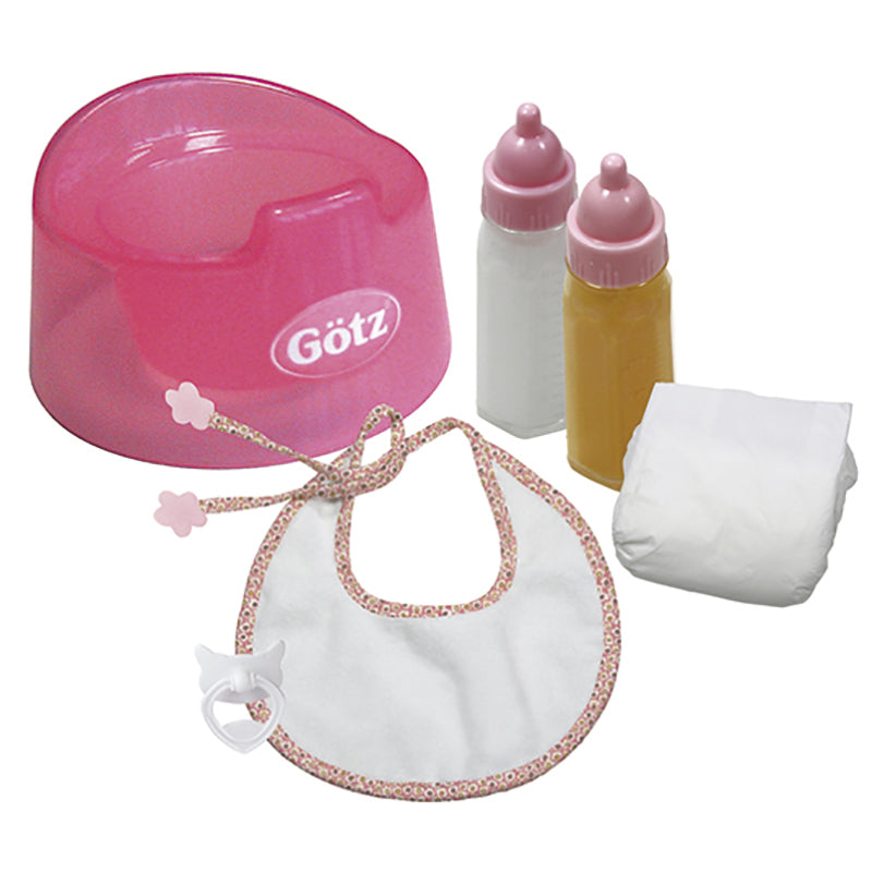 Götz tilbehør, Basis plejesæt til babydukker på str. 30-33, 42-46 cm