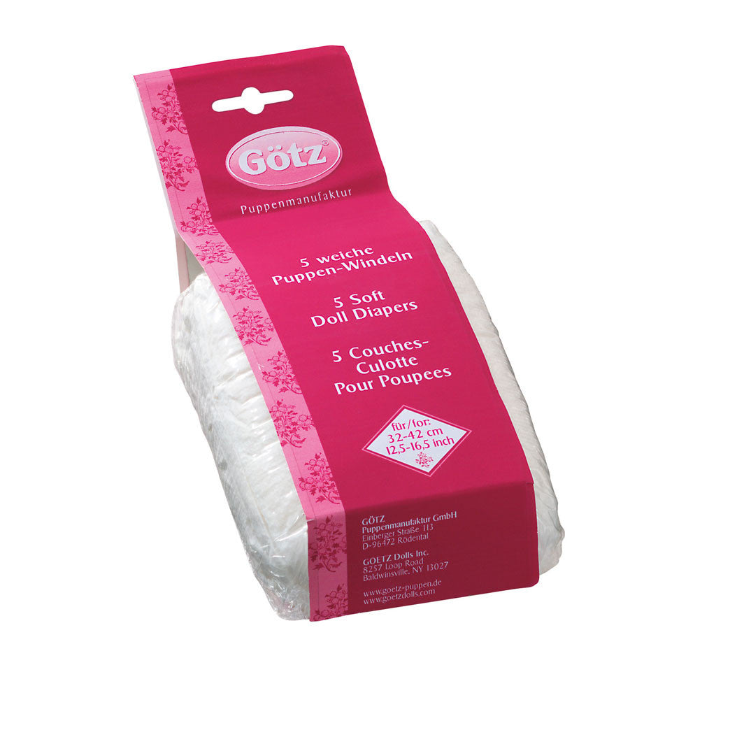 Götz tilbehør, bleer til dukker i str 42-46 cm - 5 stk