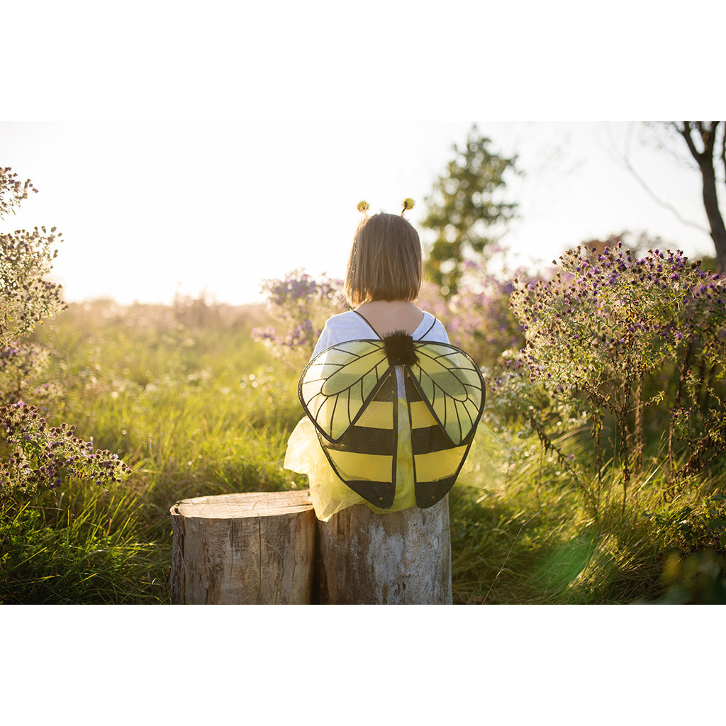 Great Pretenders udklædningstøj, Glitter humlebi sæt  - str. 4-6 år