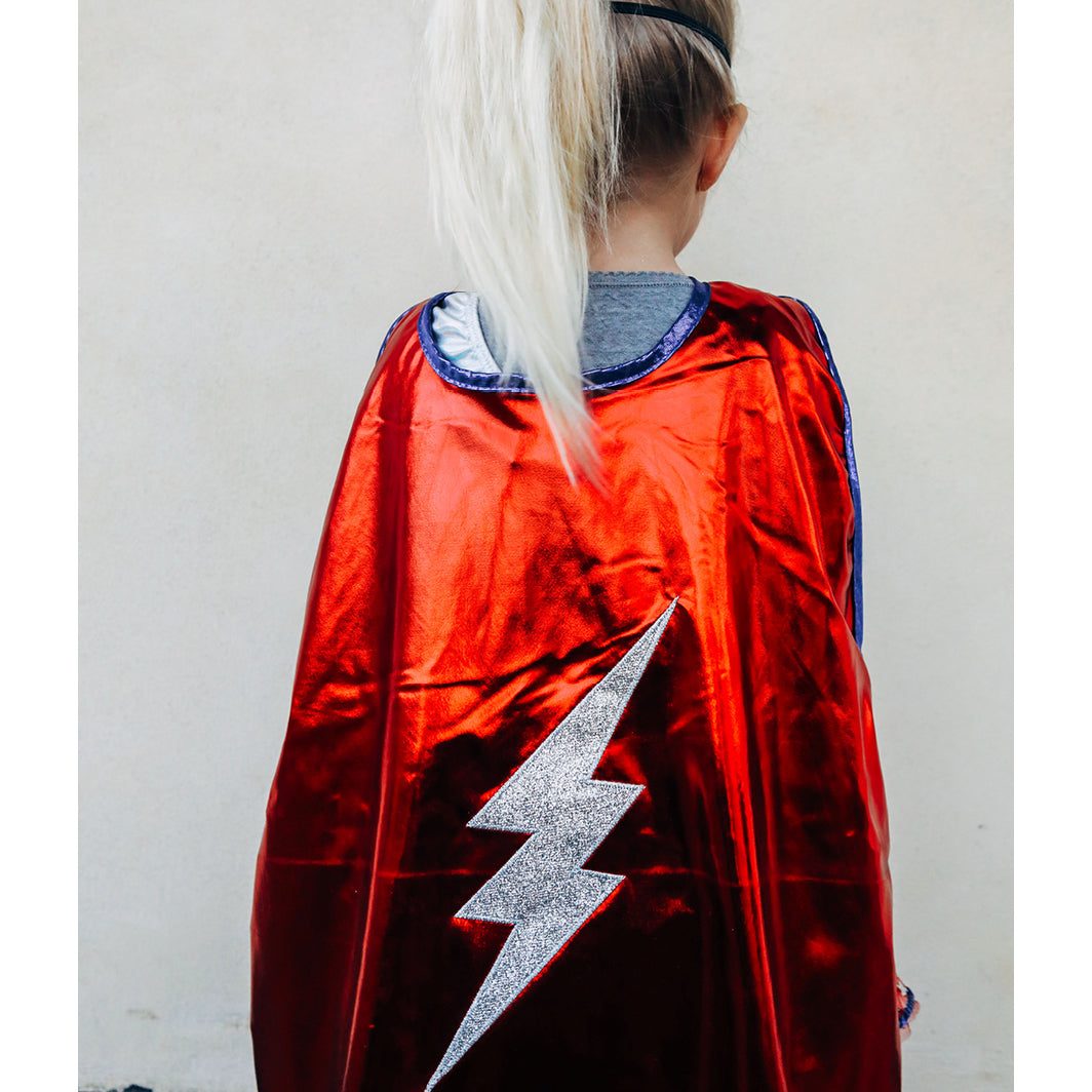 Great Pretenders udklædningstøj, Superhelte pige m. maske  - str. 4-6 år