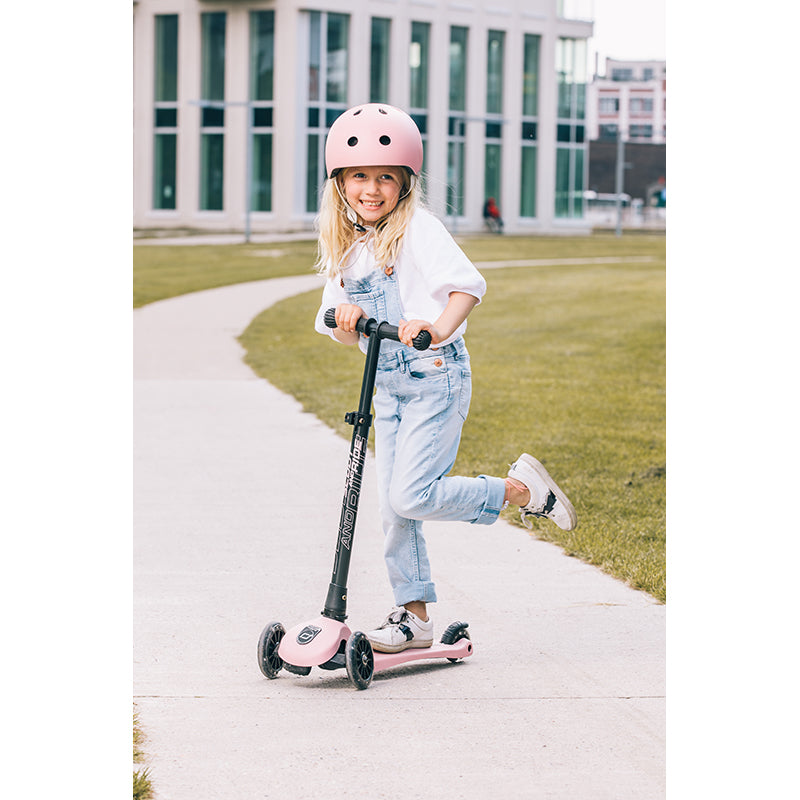 Scoot and Ride Highway Kick 3, løbehjul - LED Rose