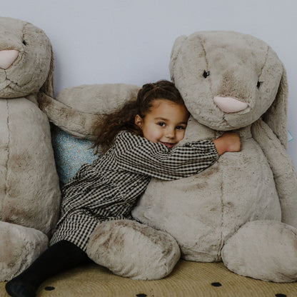 Jellycat bamse, Bashful beige kanin, Virkelig stor kanin - 108 cm