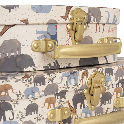 Konges Sløjd kuffertsæt, 2 stk - Safari/Elephantastic