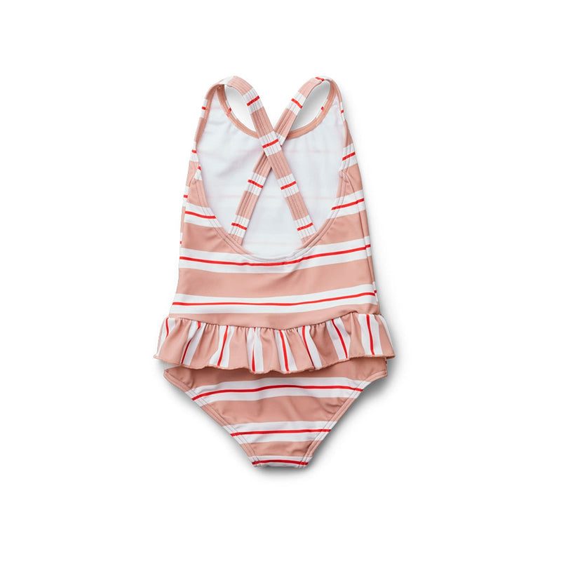 Liewood UV- badedragt Amara, Rose/apple red/ creme de la creme - Str. 80-134 cm