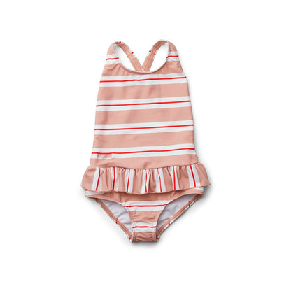 Liewood UV- badedragt Amara, Rose/apple red/ creme de la creme - Str. 80-134 cm