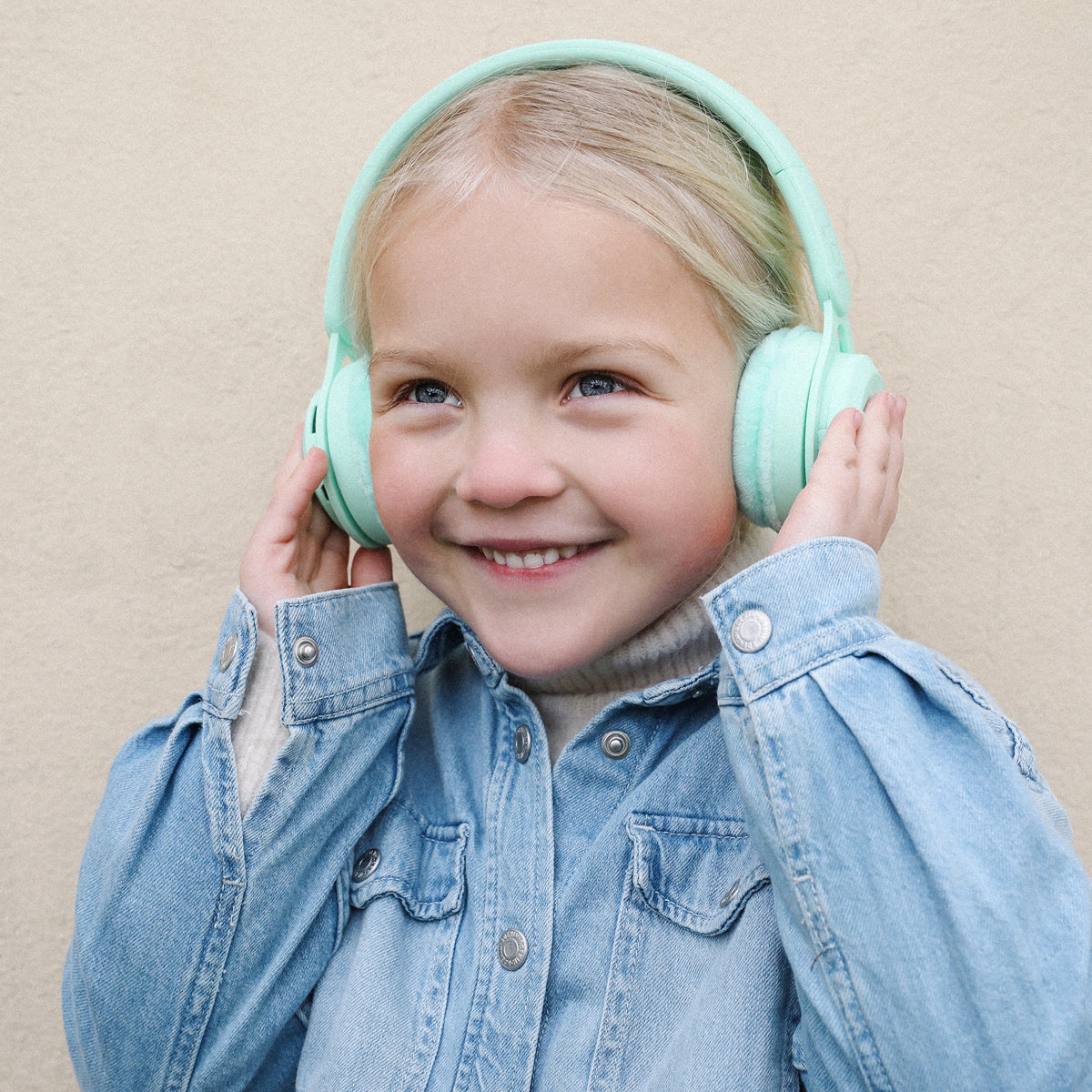 Lalarma trådløse høretelefoner m. max 85 D, Mint pastel