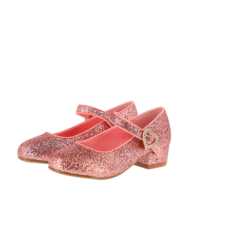 grænseflade fumle Broderskab Angel's Face Liza sko m. pink glimmer og høj hæl, str. 28-36 - Lirum Larum  Leg