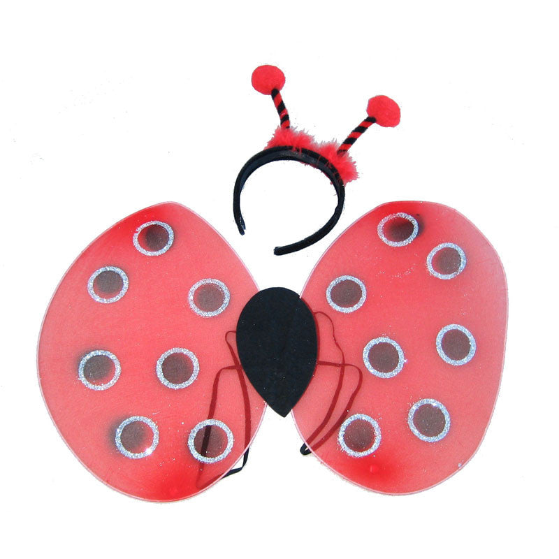 MaMaMeMo vingesæt med hårbøjle - Mariehøne