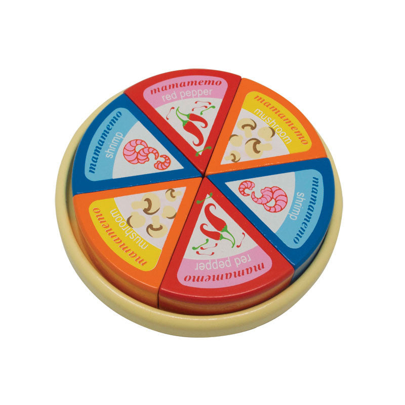 Mamamemo legemad i træ, rund ost m trekanter