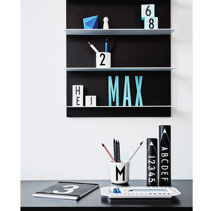 Design Letters bogstav i træ, A - Å - Grå