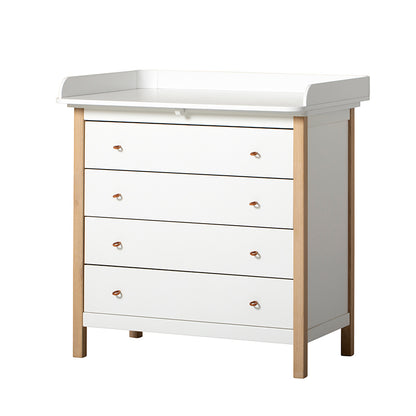Oliver Furniture Wood puslekommode m. 4 skuffer, eg