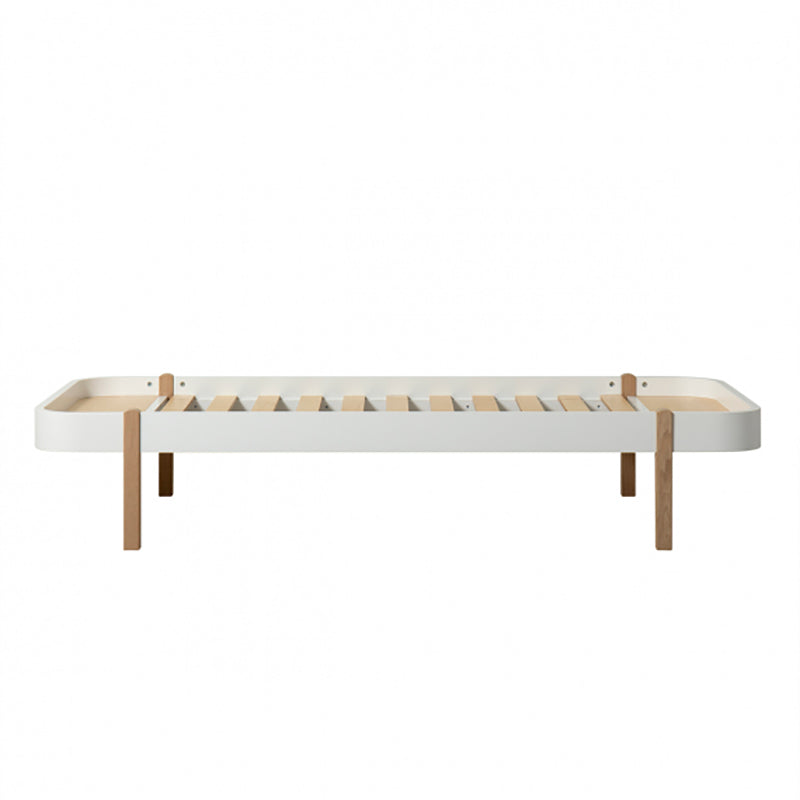 Oliver Furniture, Wood Lounger, 90 x 200 cm - hvid/eg