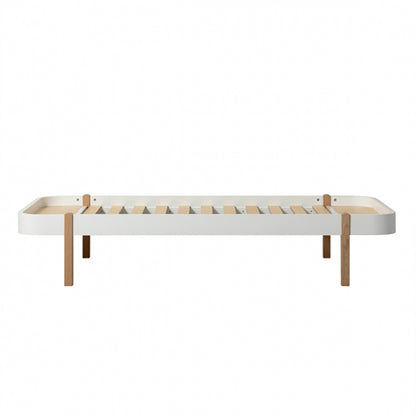 Oliver Furniture, Wood Lounger, 90 x 200 cm - hvid/eg