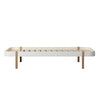 Oliver Furniture, Wood Lounger, 90 x 200 cm - hvid/eg