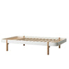 Oliver Furniture, Wood Lounger, 120 x 200 cm - hvid/eg
