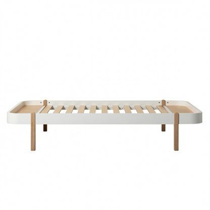 Oliver Furniture, Wood Lounger, 120 x 200 cm - hvid/eg