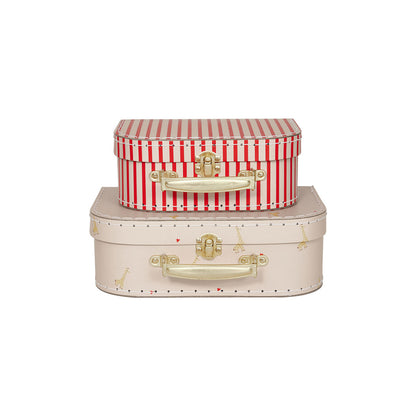 OYOY kuffertsæt, 2 stk - Giraf &amp; Strib