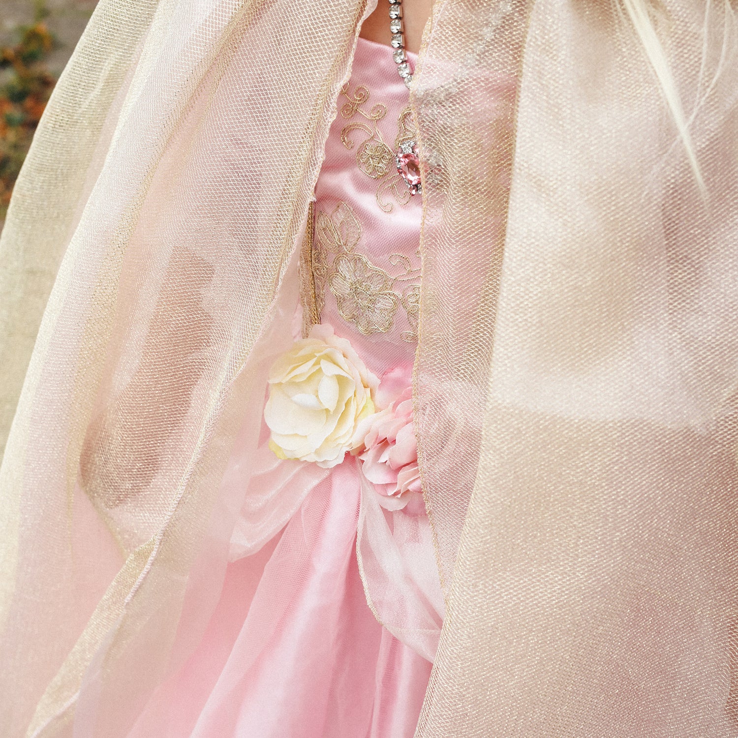 Great Pretenders udklædningstøj, Prinsesseudklædning Pink rose - str. 3-6 år