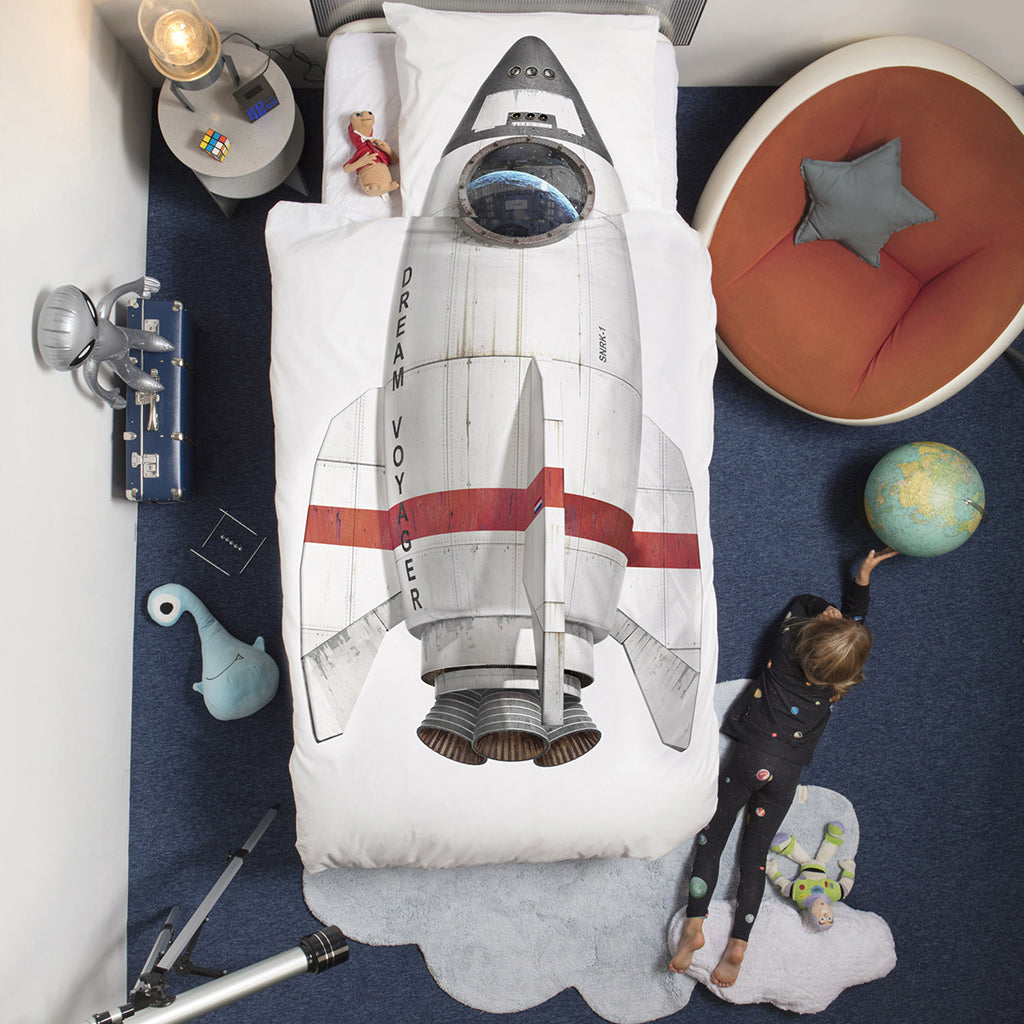 Snurk voksensengetøj, økologisk - Måneraket